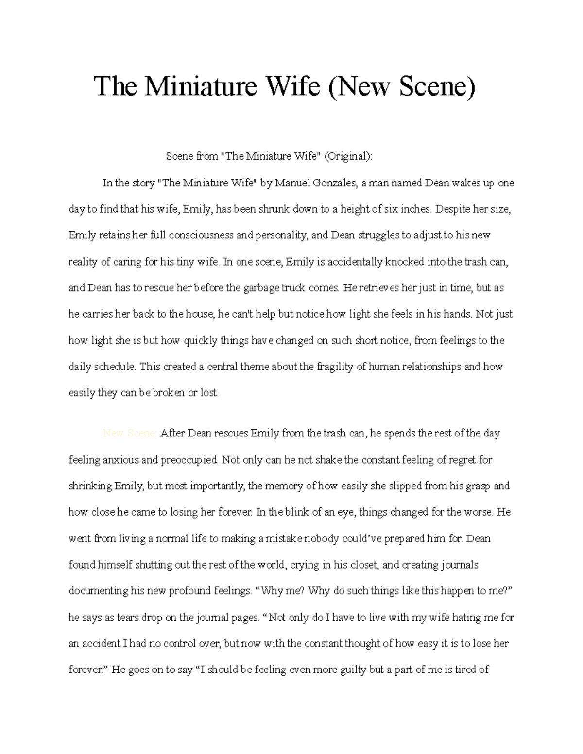 The Miniature Wife 5 (New Scene) The Miniature Wife (New Scene) Scene