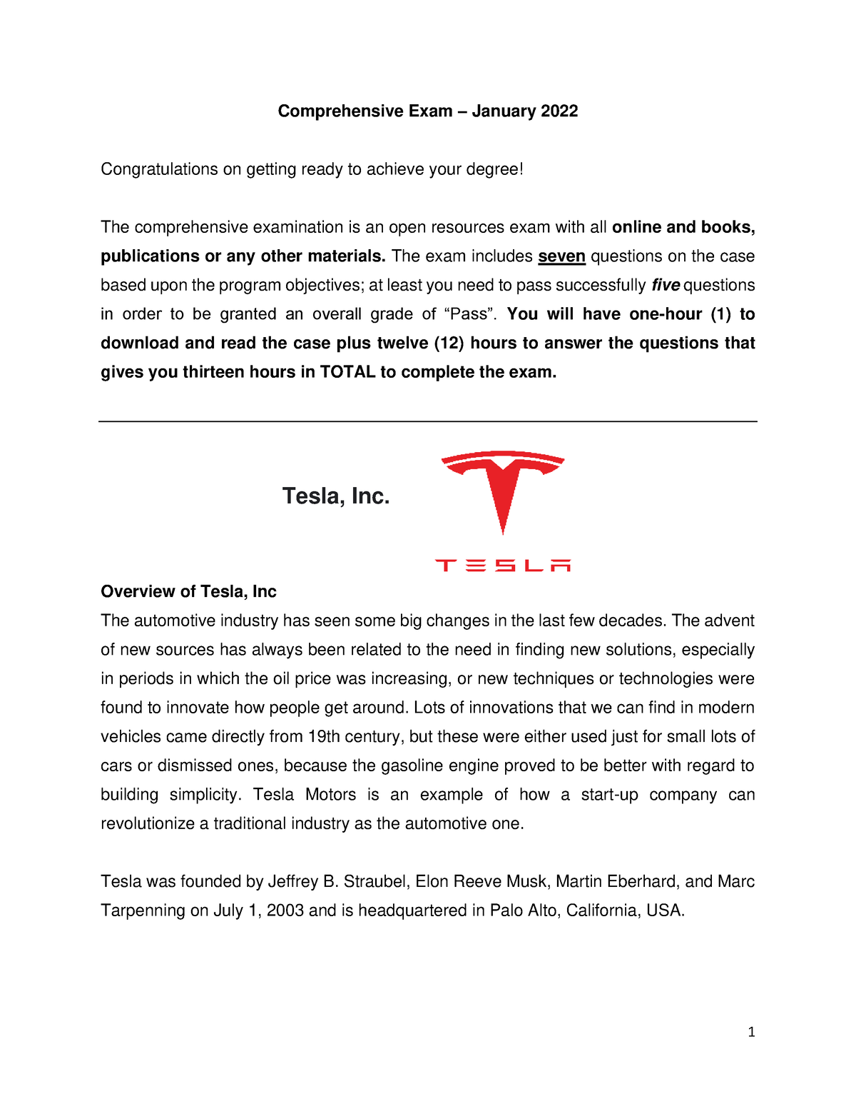 tesla take home assignment