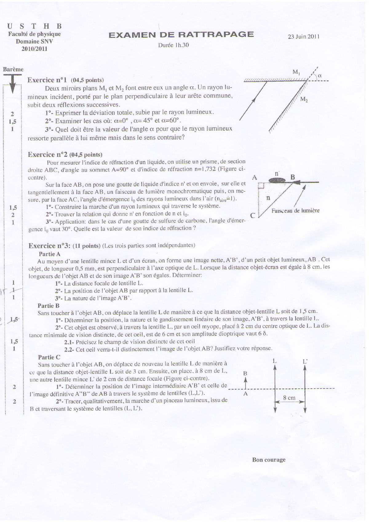 Examens 3 Physique Corrige S2 - 'T I I I I 7 L' I Lr , 1 .ls L 1 5 1 I ...