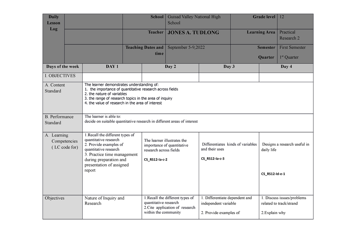 lesson plan in practical research 2 week 1