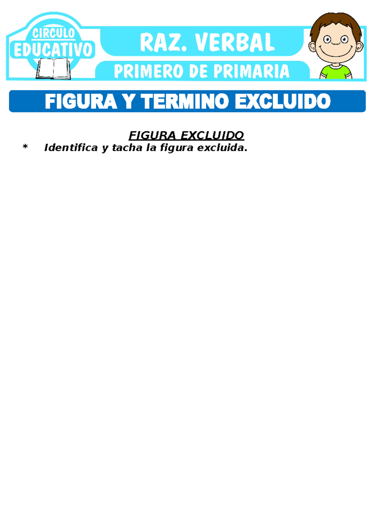 Figura Y Termino Excluido Para Primero De Primaria - FIGURA EXCLUIDO ...