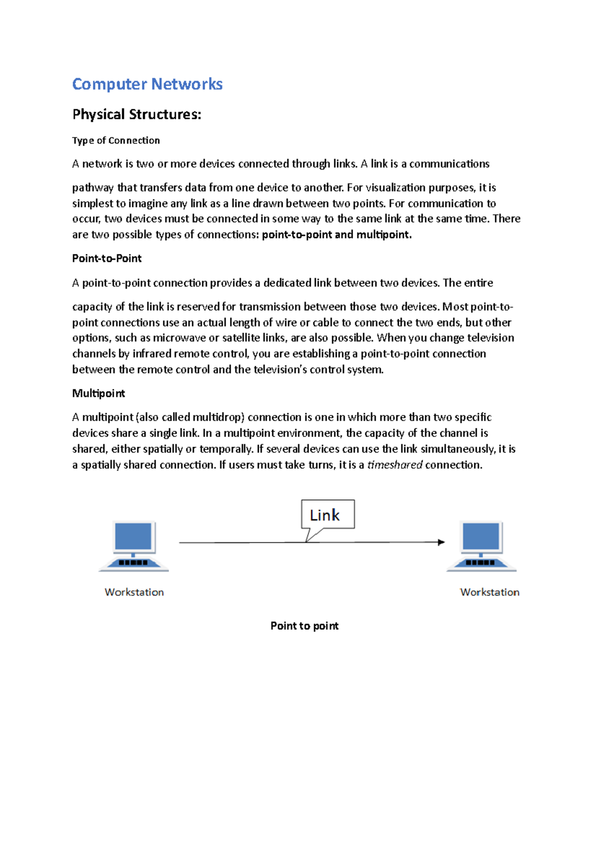 CN physical structures - Computer Networks Physical Structures: Type of ...