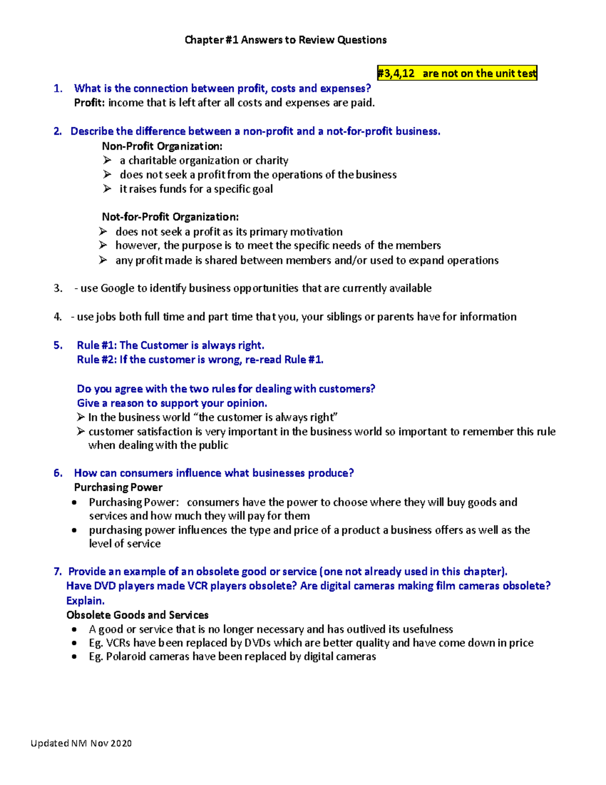 BBI Chapter 1 Review Question Answers Nov 2020 - Chapter #1 Answers To ...