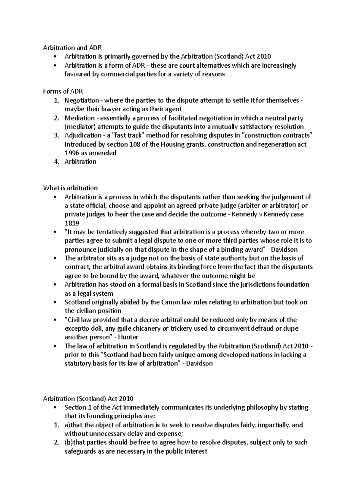 Arbitration And Adr Adr Help Notes Arbitration And Adr Arbitration Is Primarily Governed By Arbitration And Adr Adr Help Notes Arbitration And Adr Arbitration Is Primarily Governed By