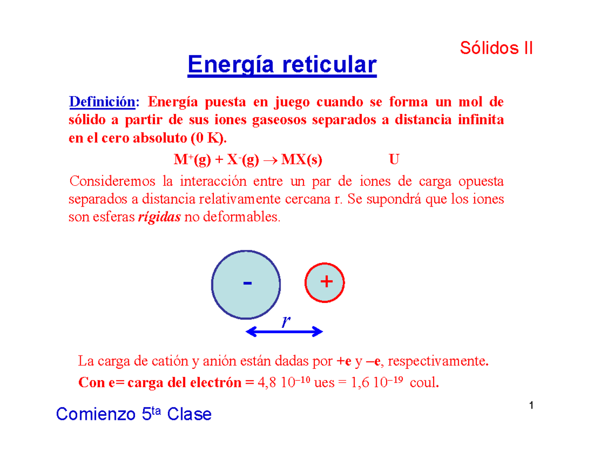 Energia Reticular Y Solubilidad at Casey Sadler blog