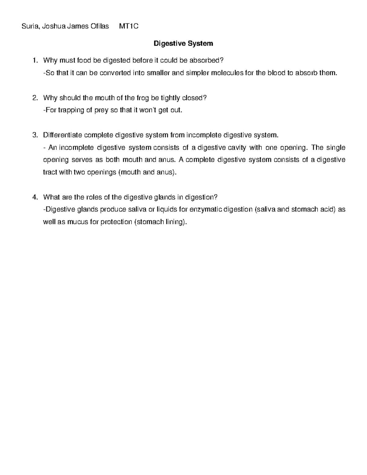 Digestive to circulatory - Digestive System Why must food be digested ...