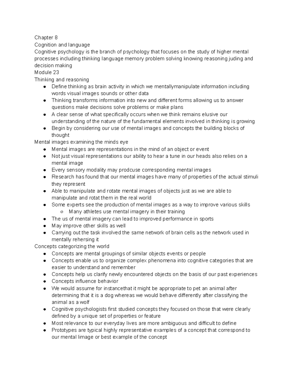 Section 6chapter 8 - cognition and language - Chapter 8 Cognition and ...