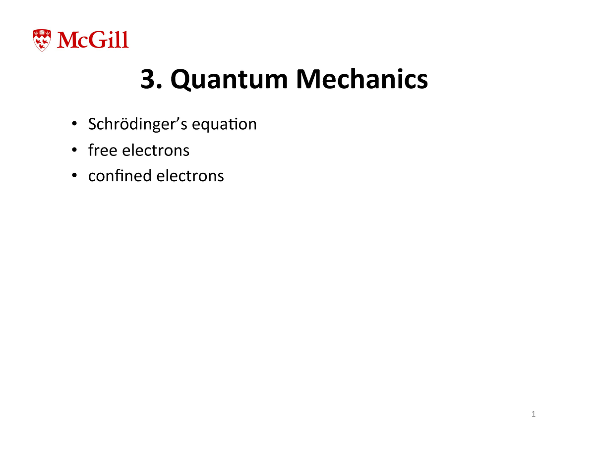 3-quantum-mechanics-latest-updated-lectures-ecse-533-mcgill-studocu