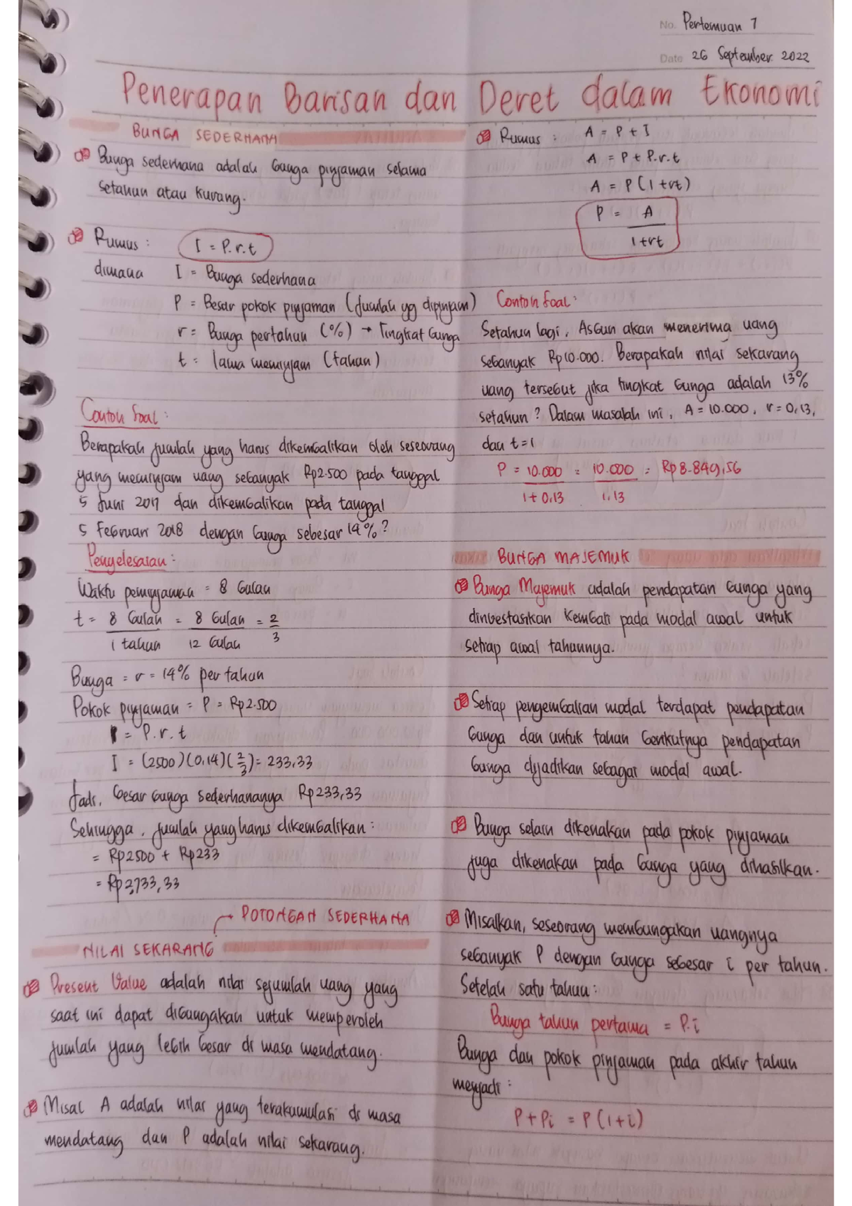 Penerapan Barisan dan Deret dalam Ekonomi - Matematika Ekonomi - Studocu