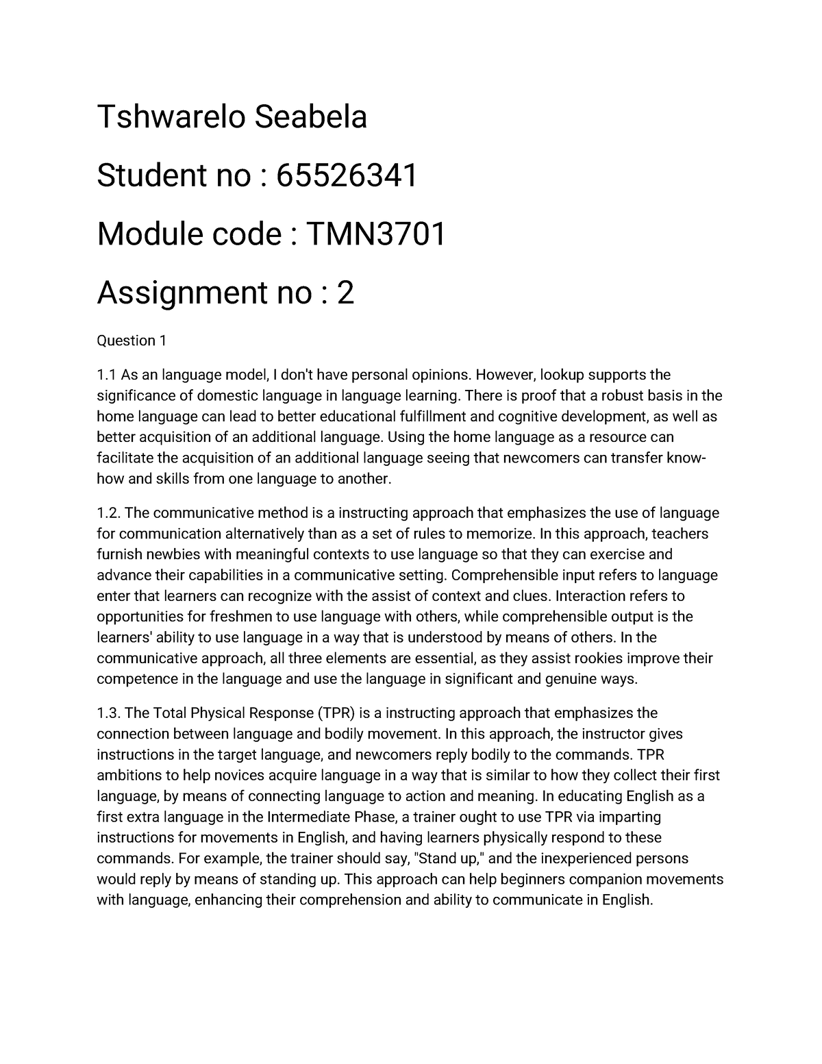 tmn3701 assignment 2 answers 2022