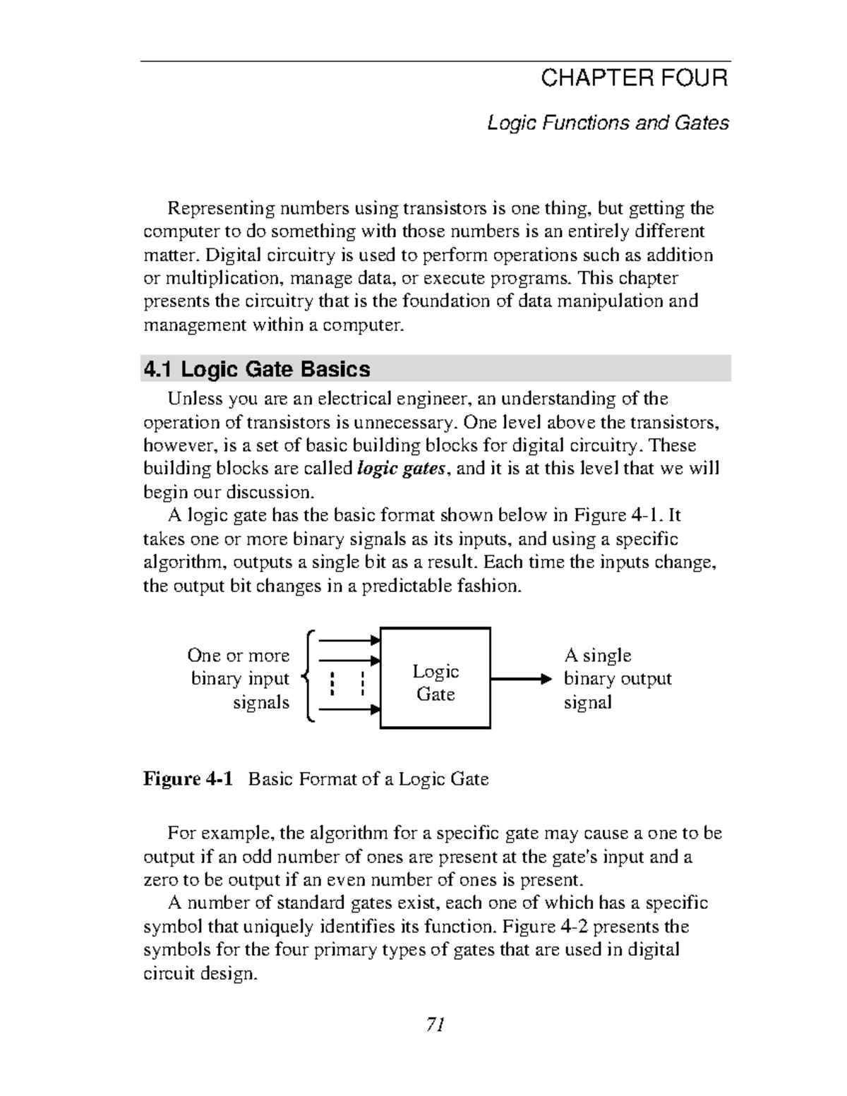 Tarnoff Ch 4 v02 - great learning - 71 CHAPTER FOUR Logic Functions and ...