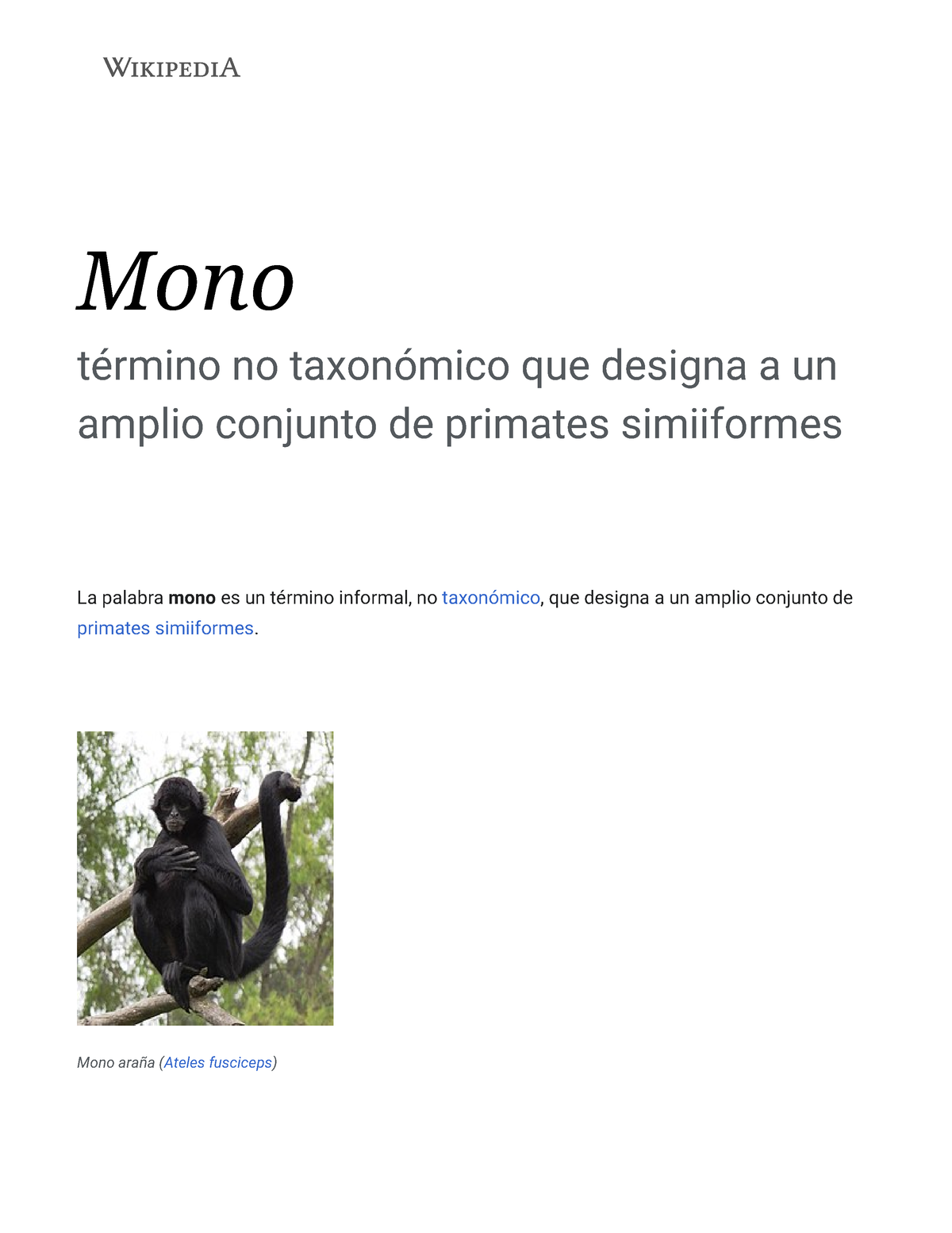 Mono - Wikipedia, la enciclopedia libre