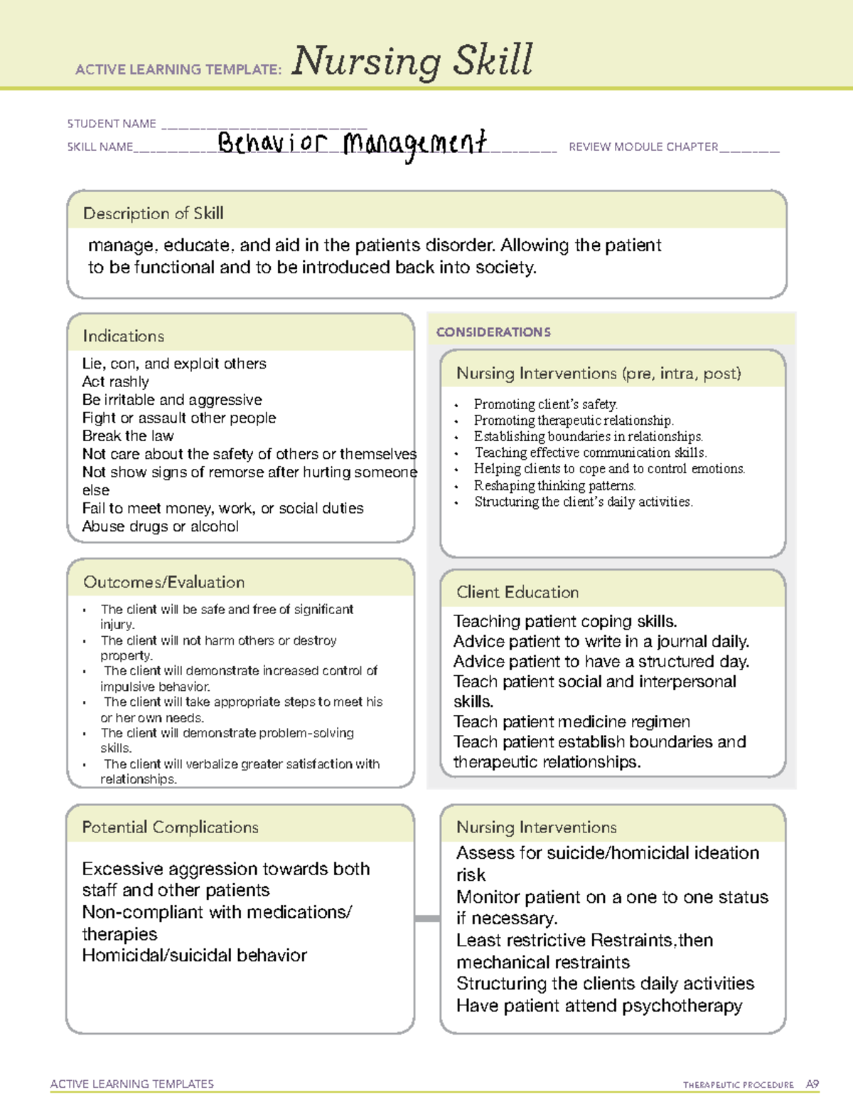 nursing process case study ati