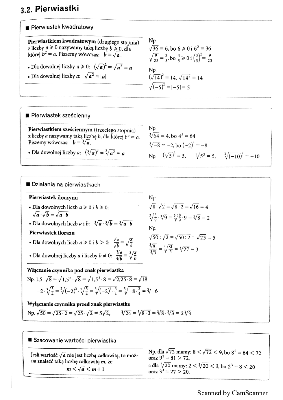 Matematyka 2 Gimnazjum Pierwiastki Sprawdzian
