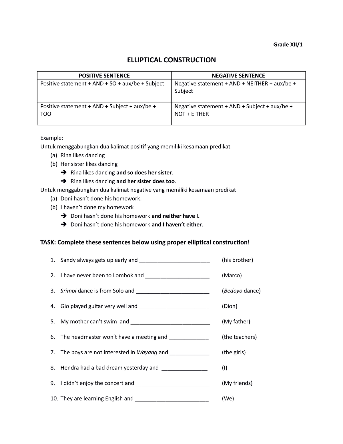 Elliptical Construction - Grade XII/ ELLIPTICAL CONSTRUCTION POSITIVE ...