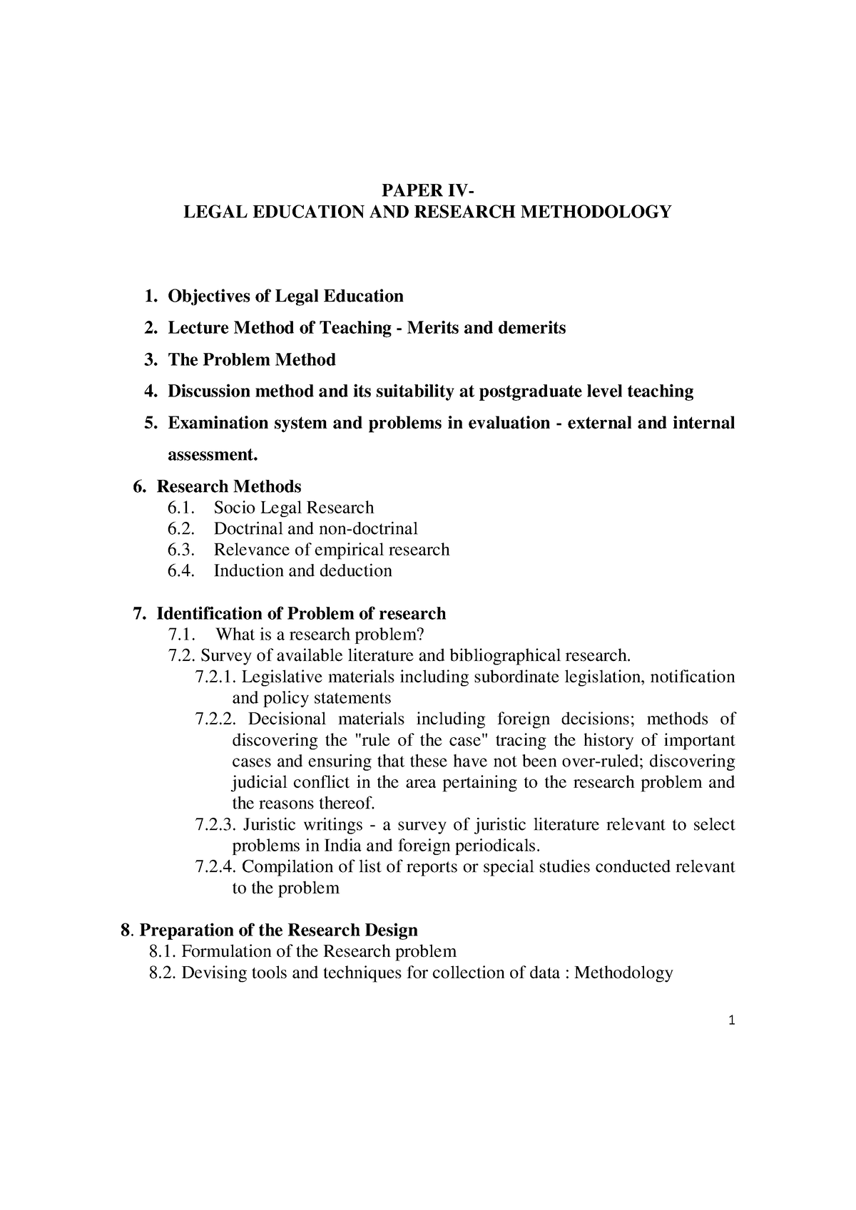 legal research and methodology notes