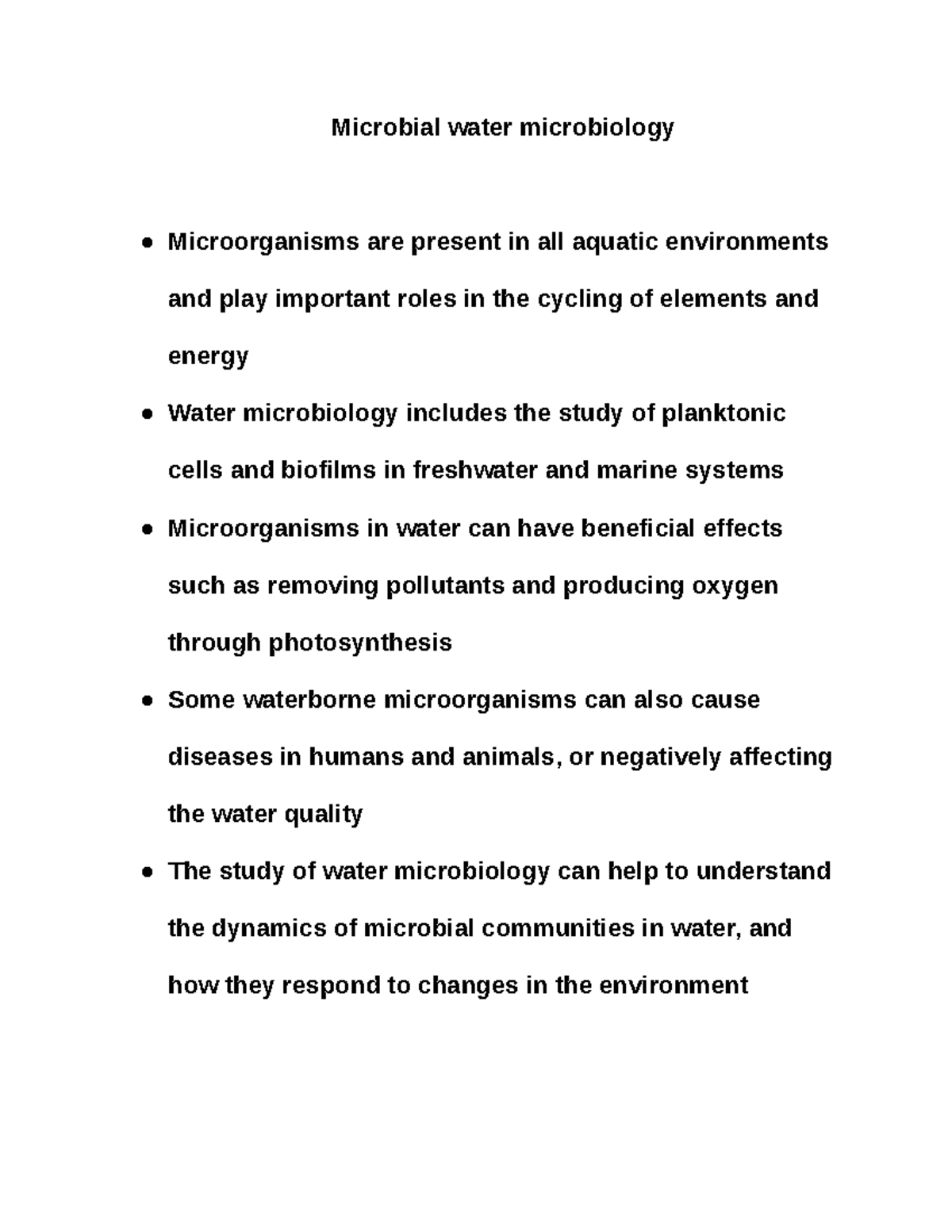 research papers on water microbiology