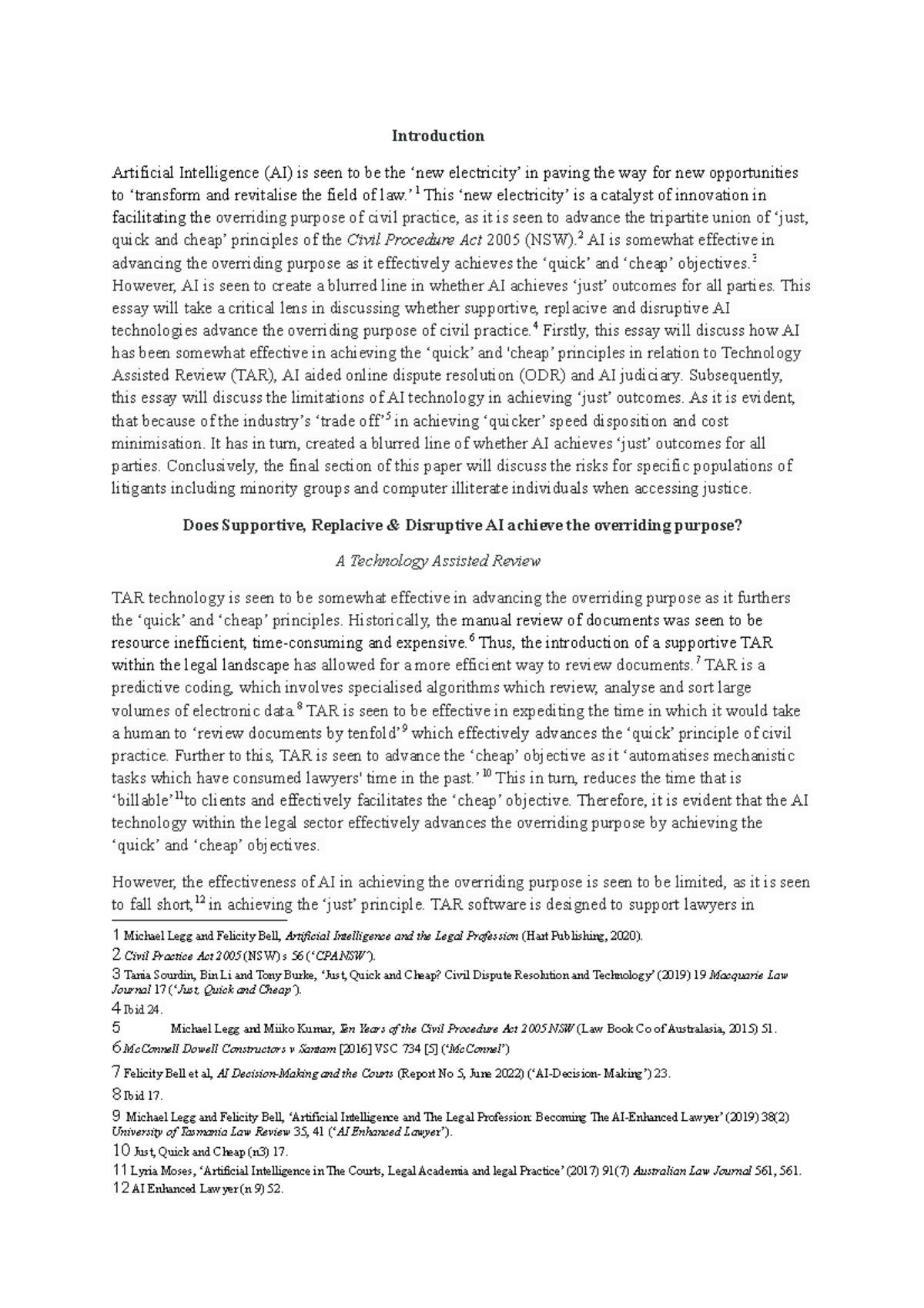 CP Essay - Introduction Artificial Intelligence (AI) is seen to be the ...