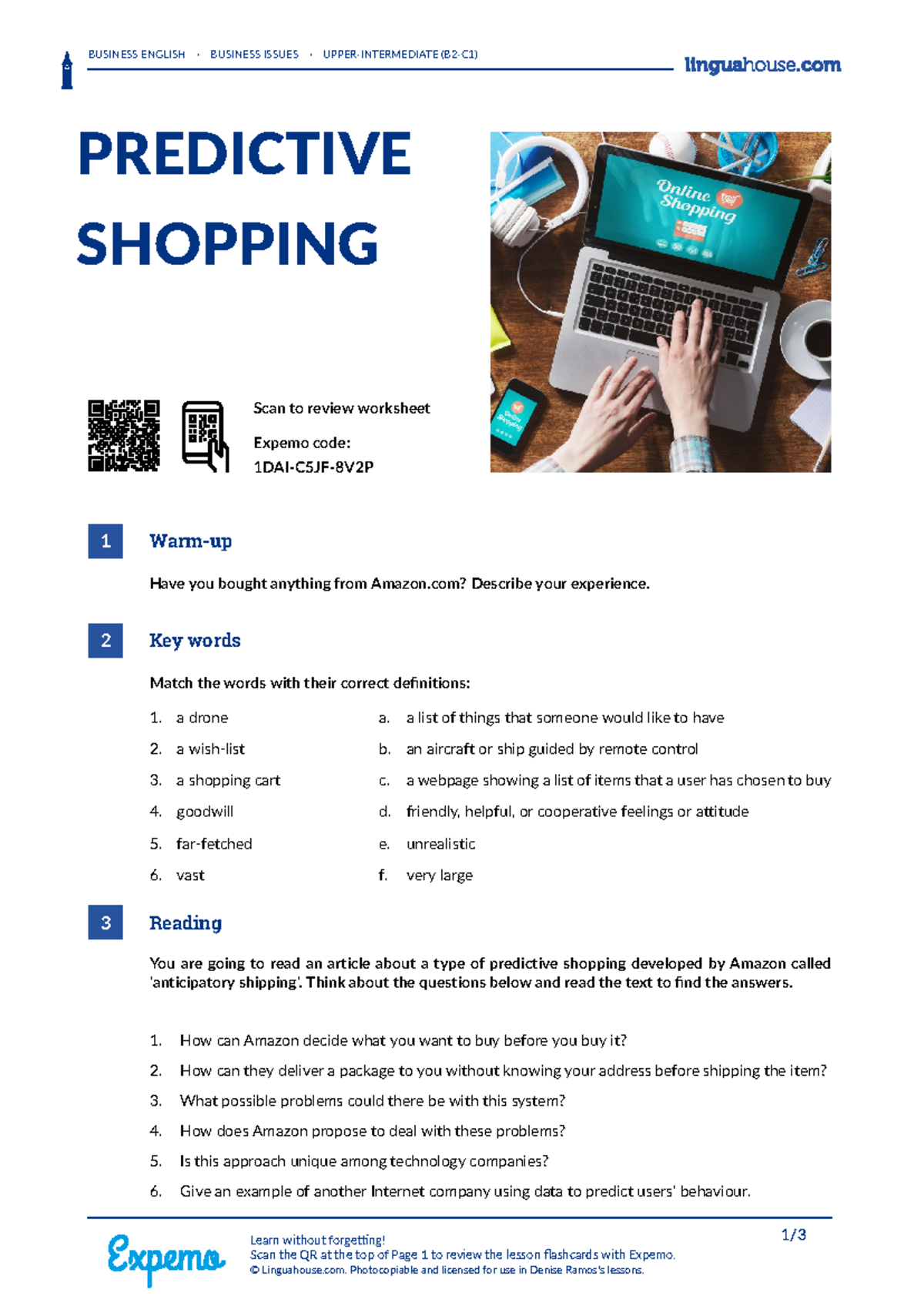 Predictive shopping british english student - BUSINESS ENGLISH ...