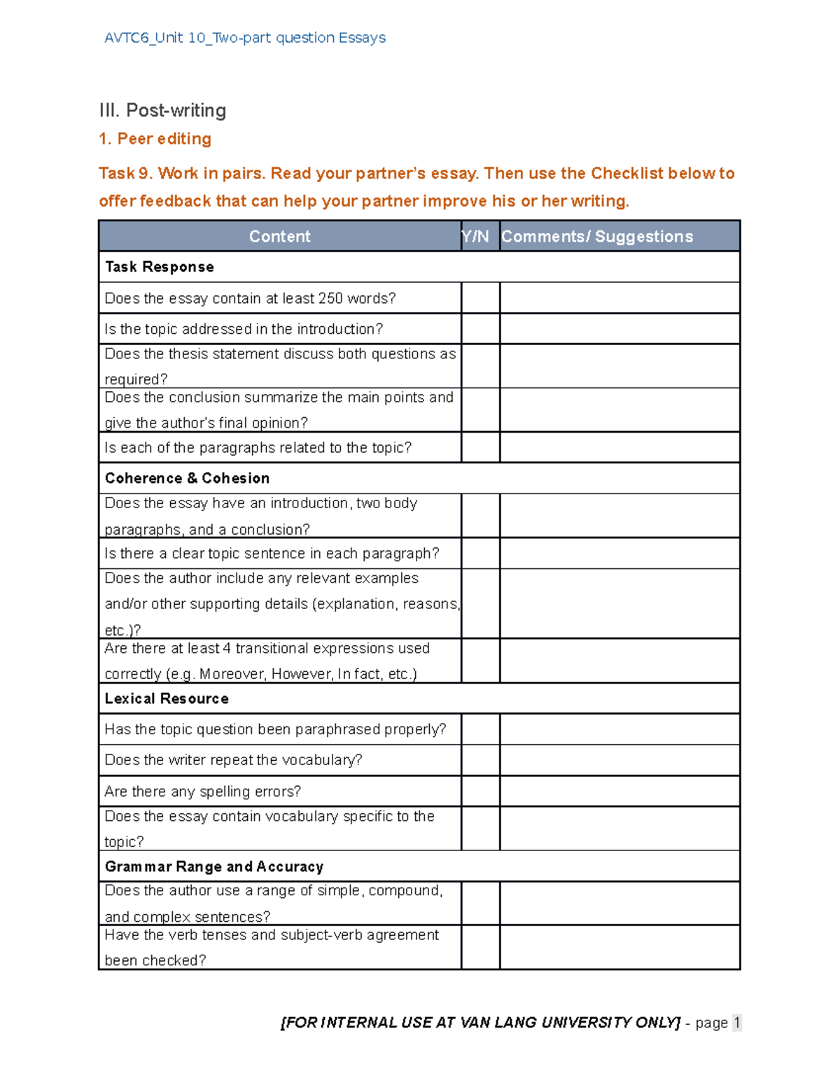 [Official] AVTC6 - Unit 10 - Two-part Question Essays - AVTC6_Unit 10 ...