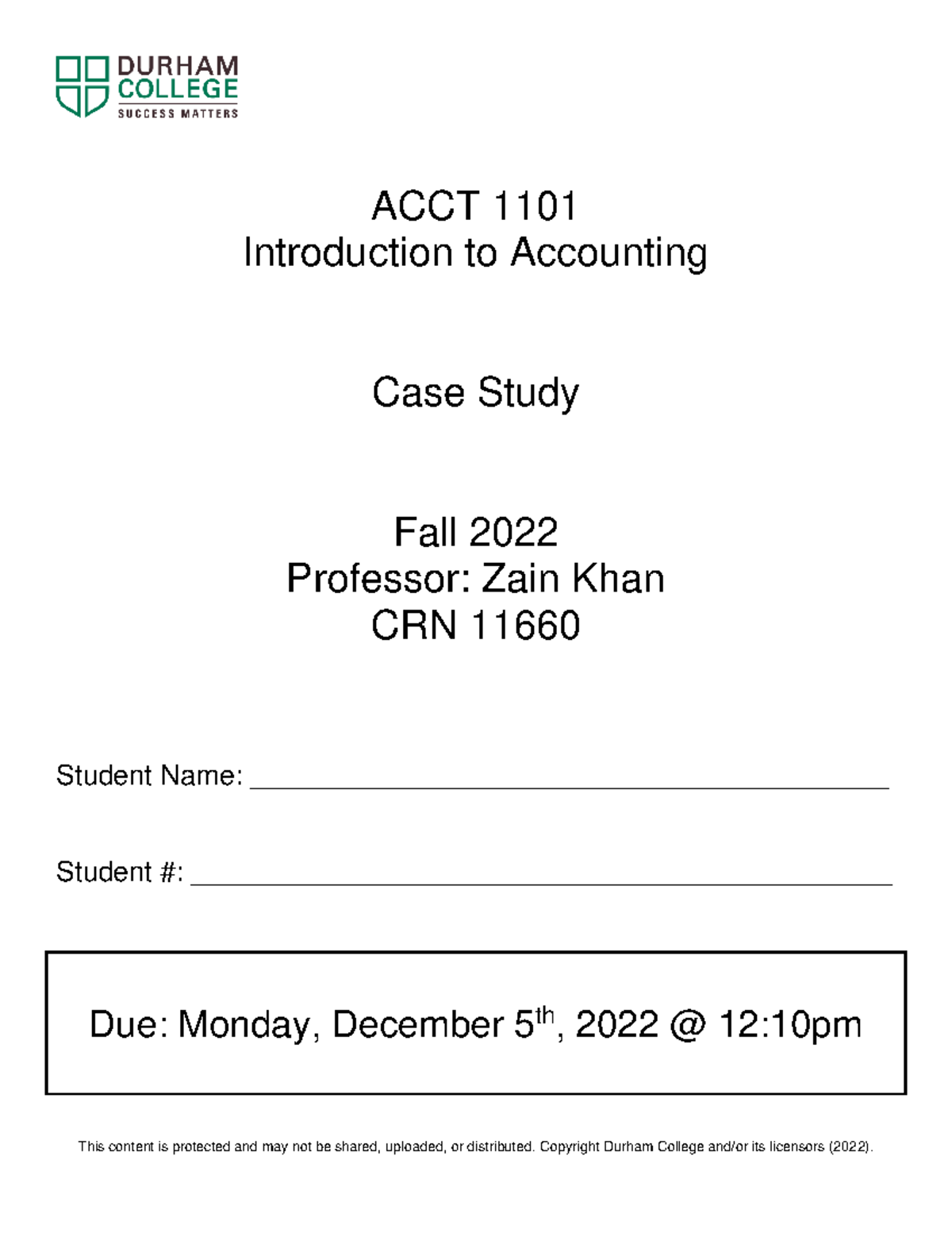 introduction to accounting case study