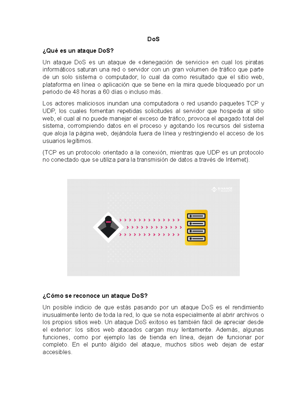 Do S - guia de estudio sobre DoS - DoS ¿Qué es un ataque DoS? Un ataque ...