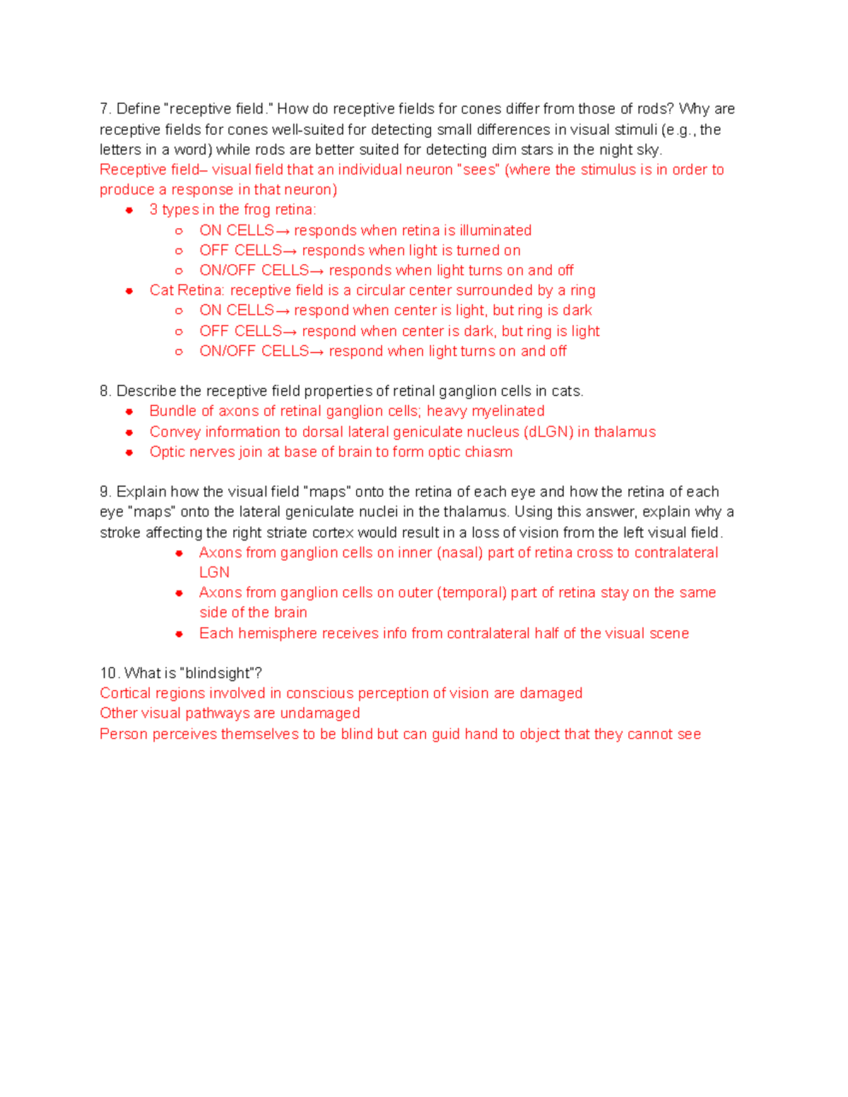 BBB 5b Visual Questions Part 2 - Define “receptive field.” How do ...