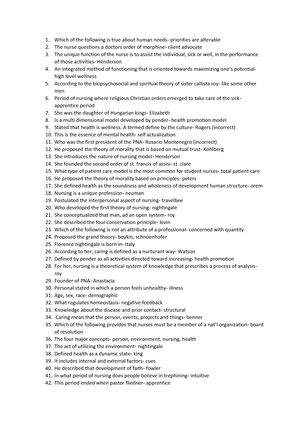 NURSING THEORIES QUIZ - THEORETICAL FOUNDATION IN NURSING MIDTERM LONG ...