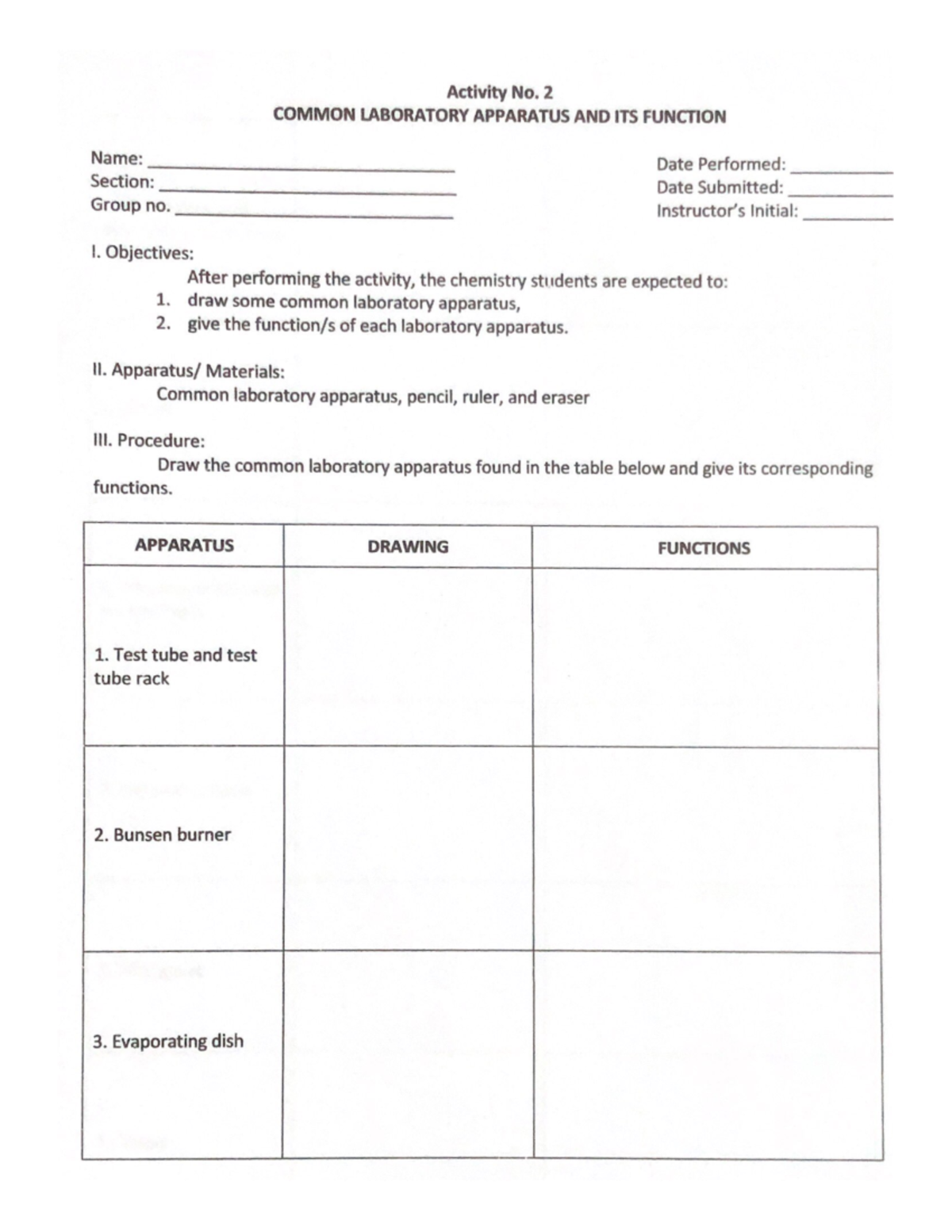 LAB MC2 -Activity-No - overview of the basic laboratory equipments ...
