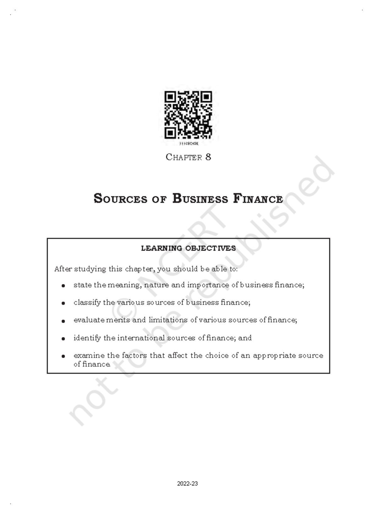 Kebs108 - Good - Chapter 8 SourceS of BuSineSS finance LEARNING ...