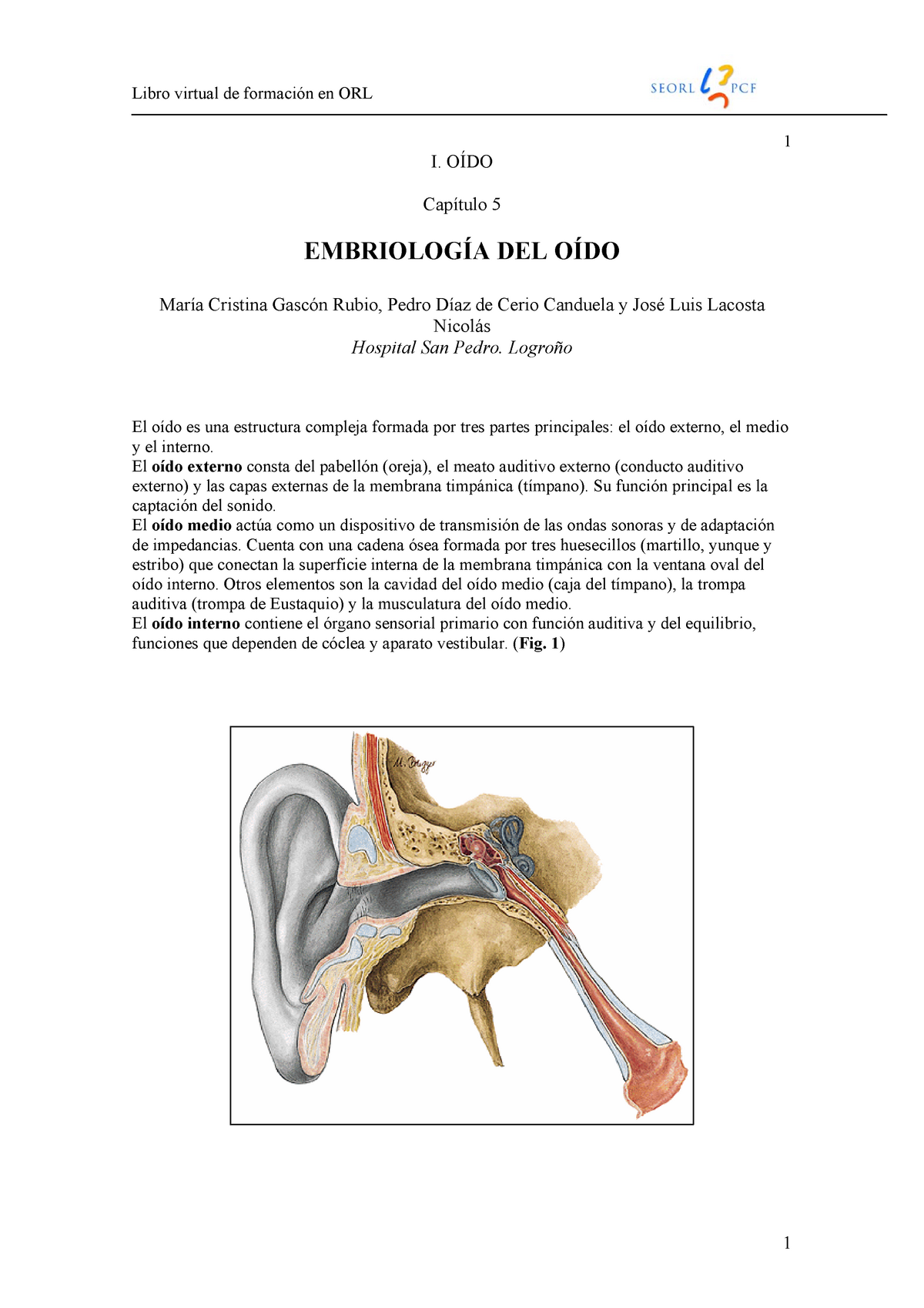 001 - EmbriologÍa DEL OÍDO - Libro Virtual De Formación En ORL 1 I ...