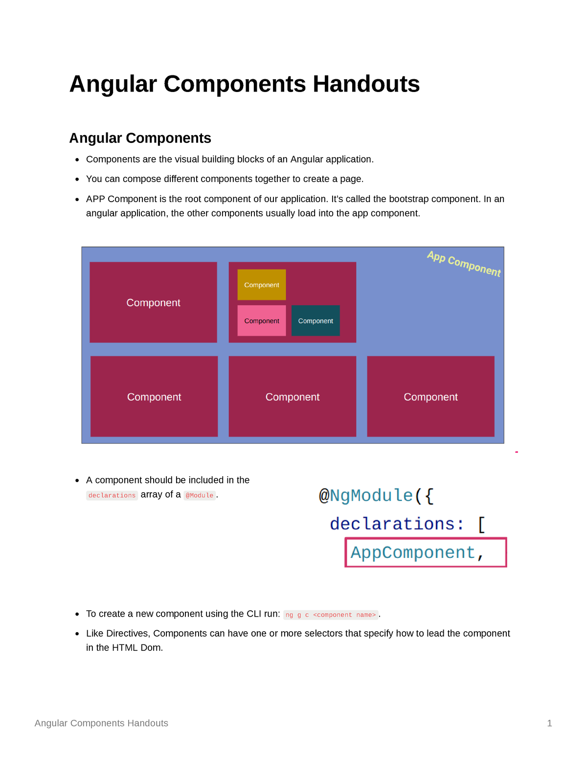 Angular Components Handouts - You Can Compose Different Components ...