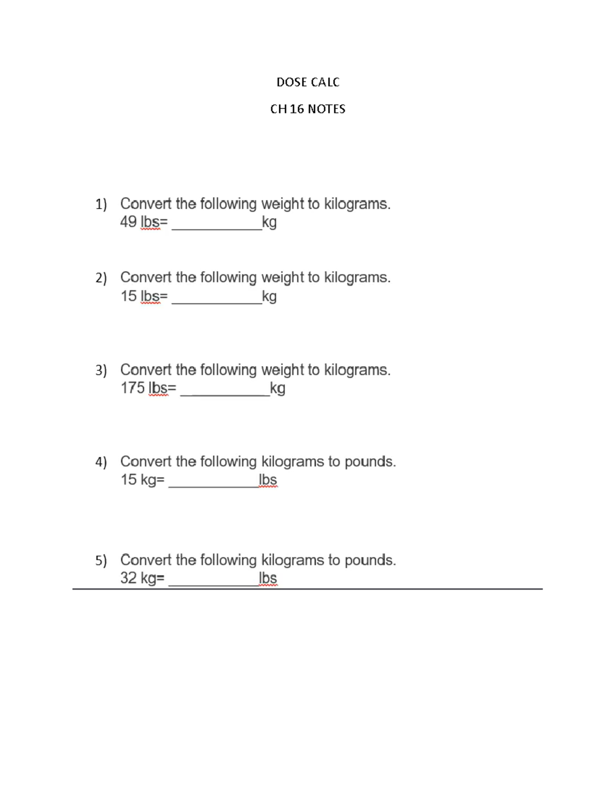 DOSE CALC CH 16 Notes - Hope this is helpful - HLHS103 - DOSE CALC CH ...