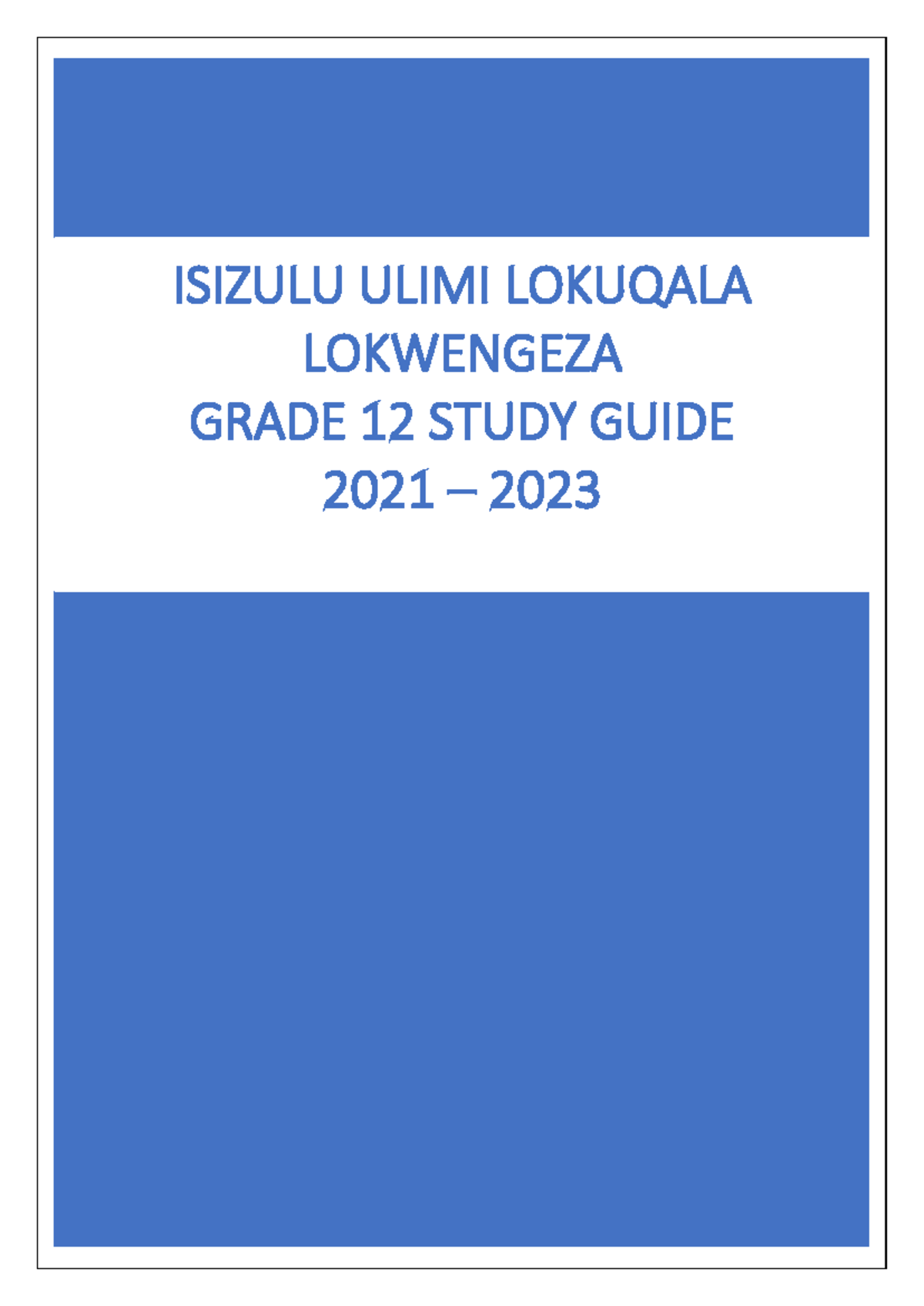 grade 12 isizulu essays