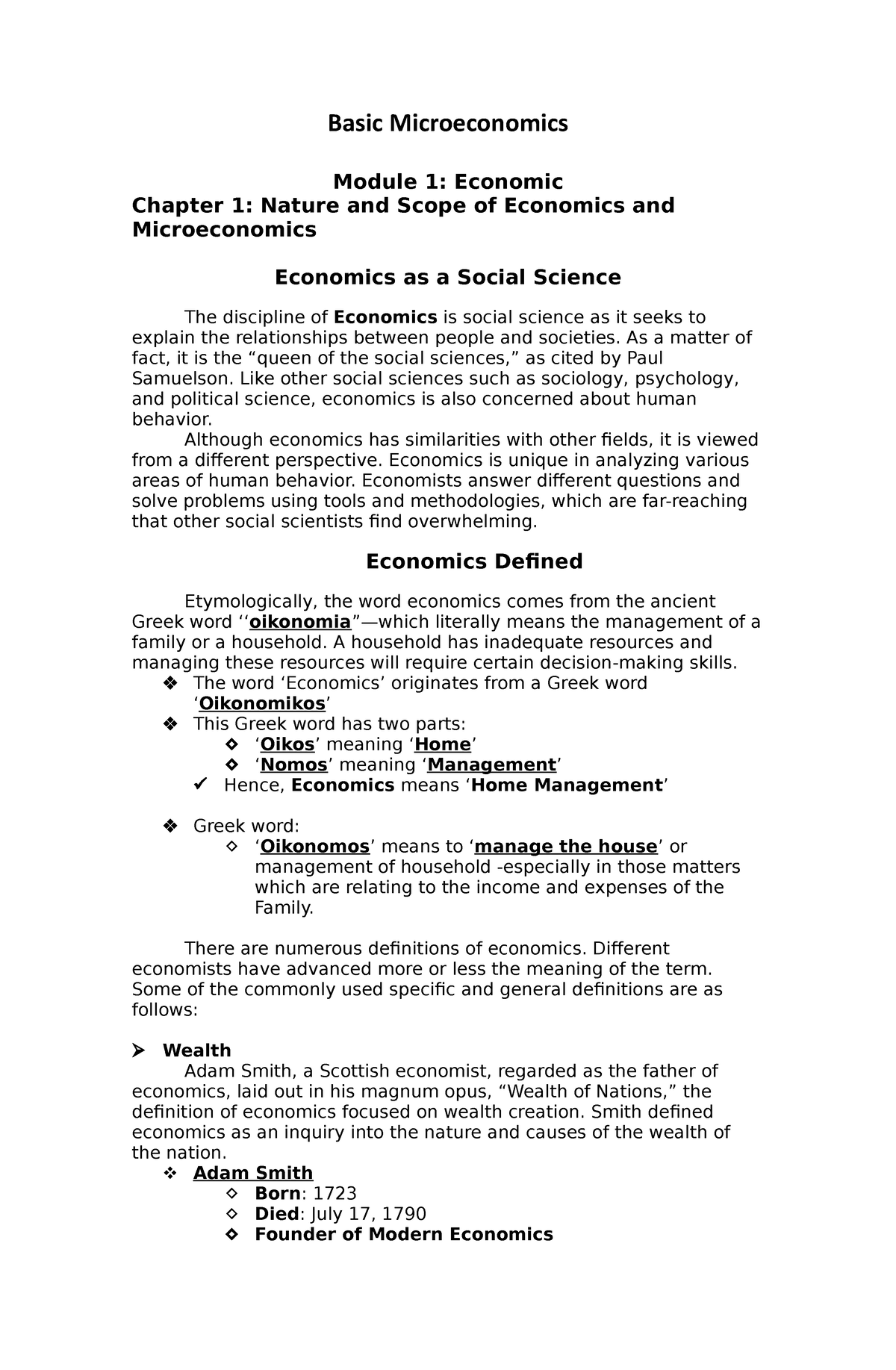 microeconomics assignment sample