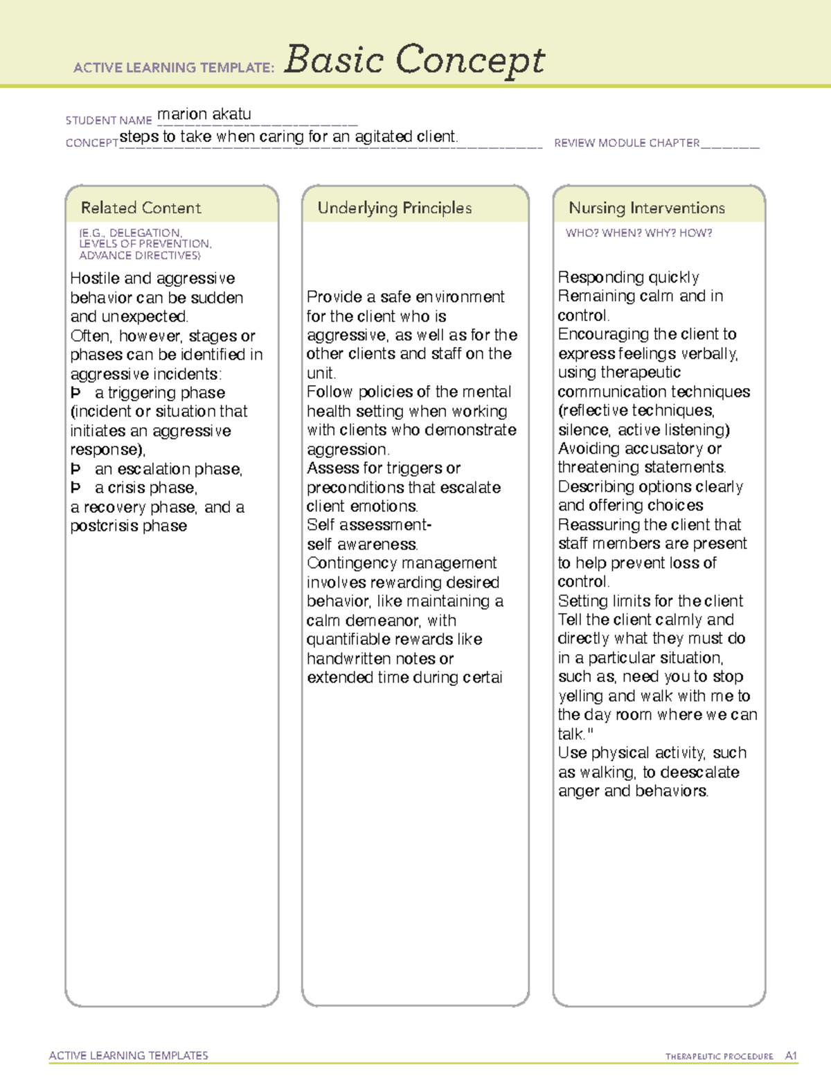 Active Learning Template Basic Concept-2 - Nursing 212 - Active 