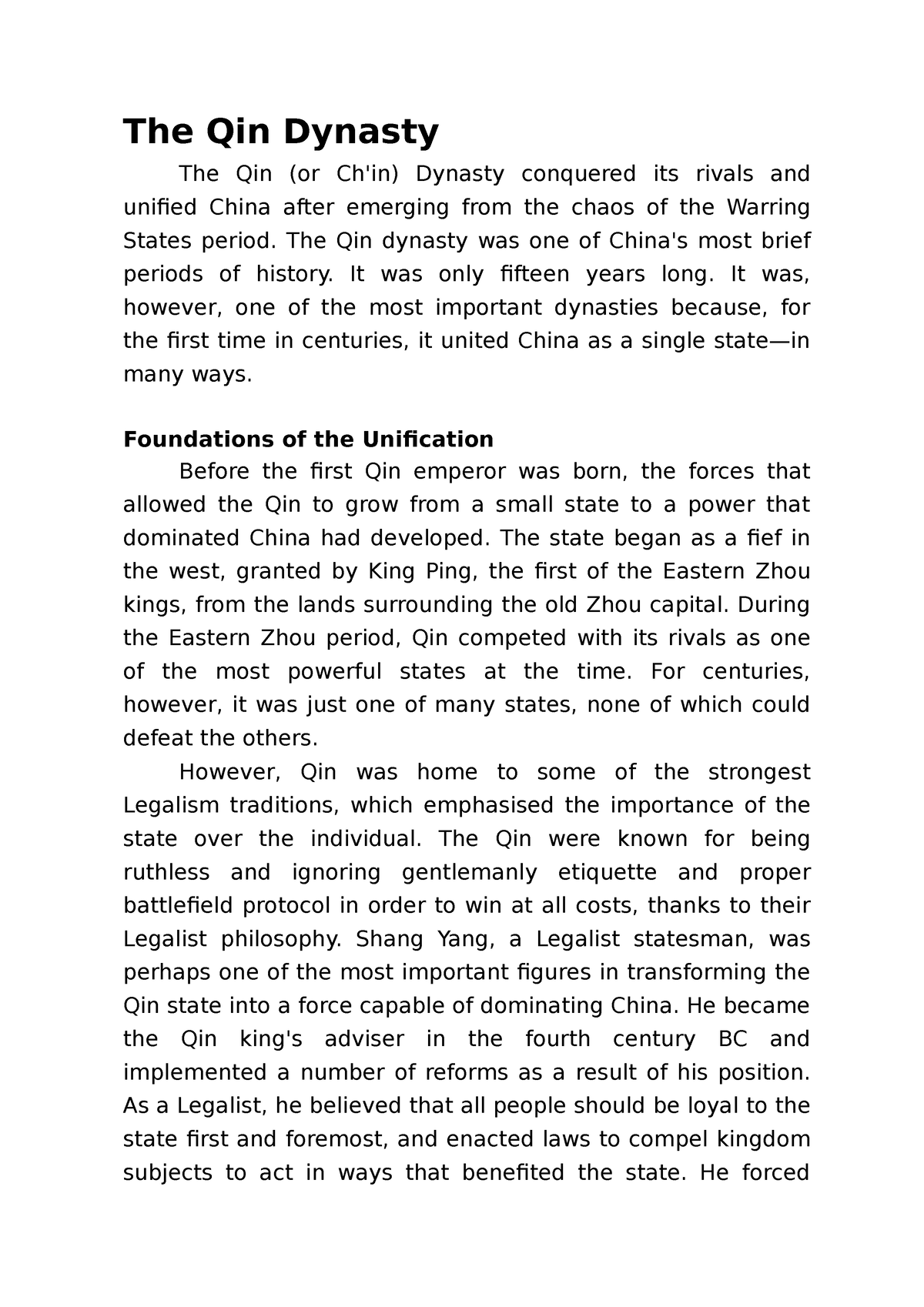 the-qin-dynasty-lecture-notes-1-the-qin-dynasty-the-qin-or-ch-in