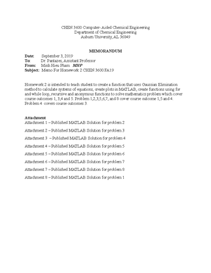 Homework 3 Assignment - CHEN 3600 Computer- Aided Chemical Engineering ...