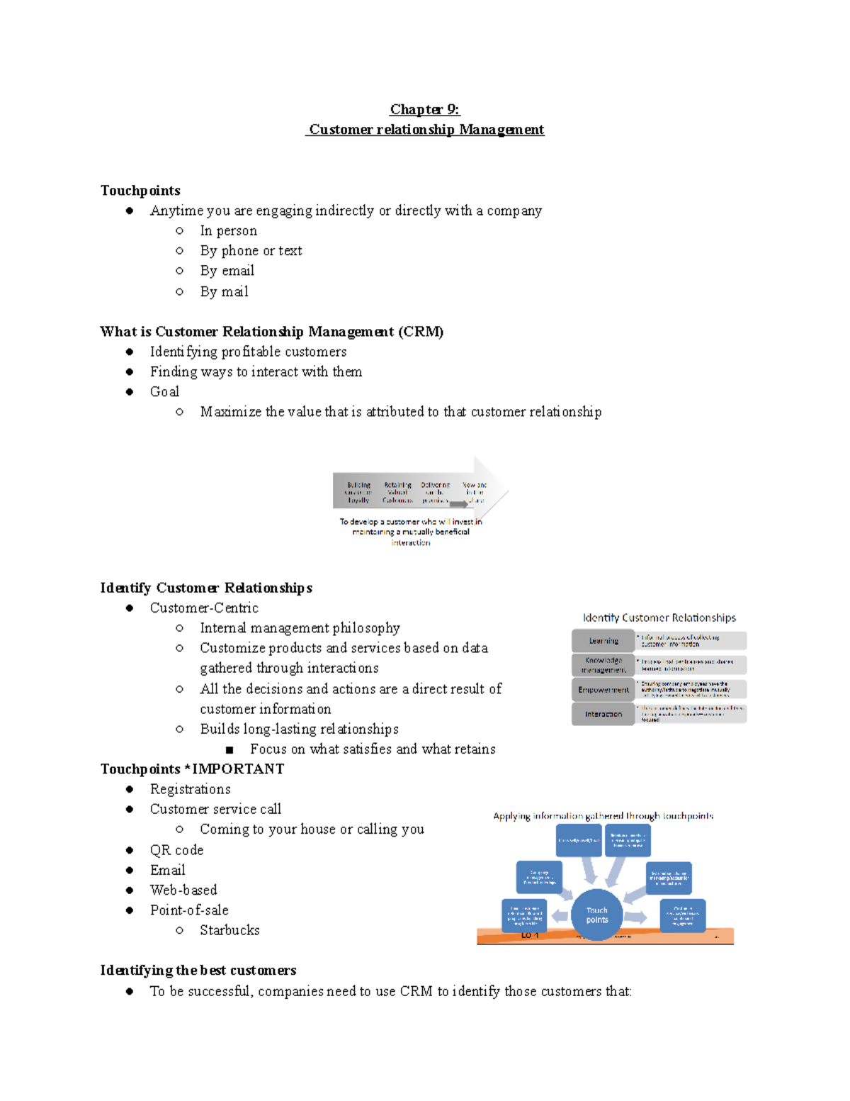 Chapter 9 Customer Relationship Managment - Chapter 9: Customer ...