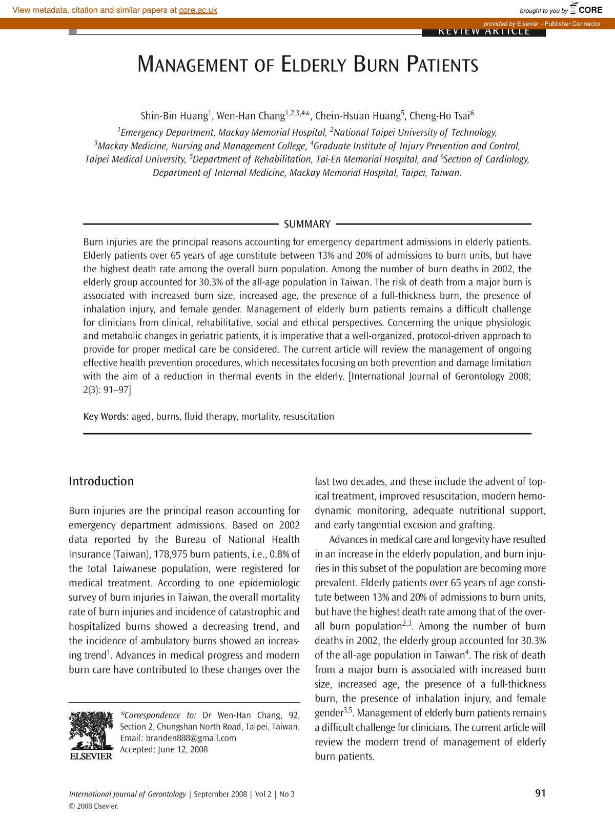 experimental gerontology journal impact factor