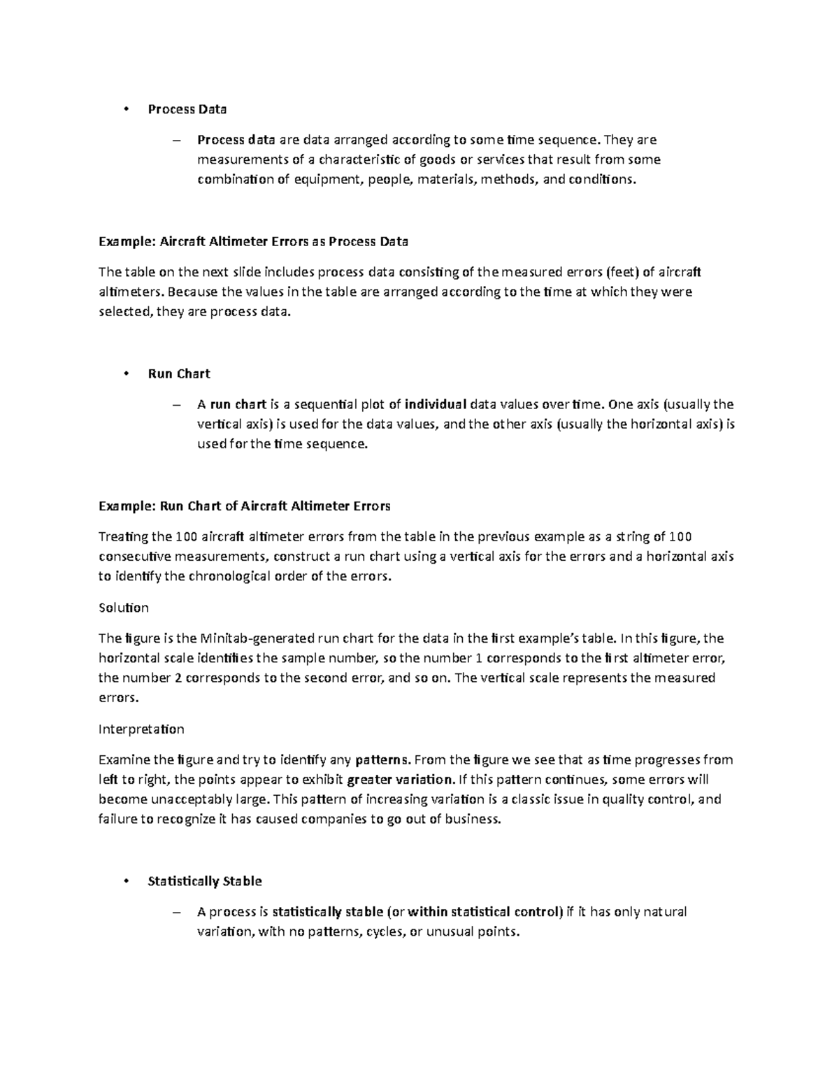 Lecture Notes 14 - Process Data Process data are data arranged ...