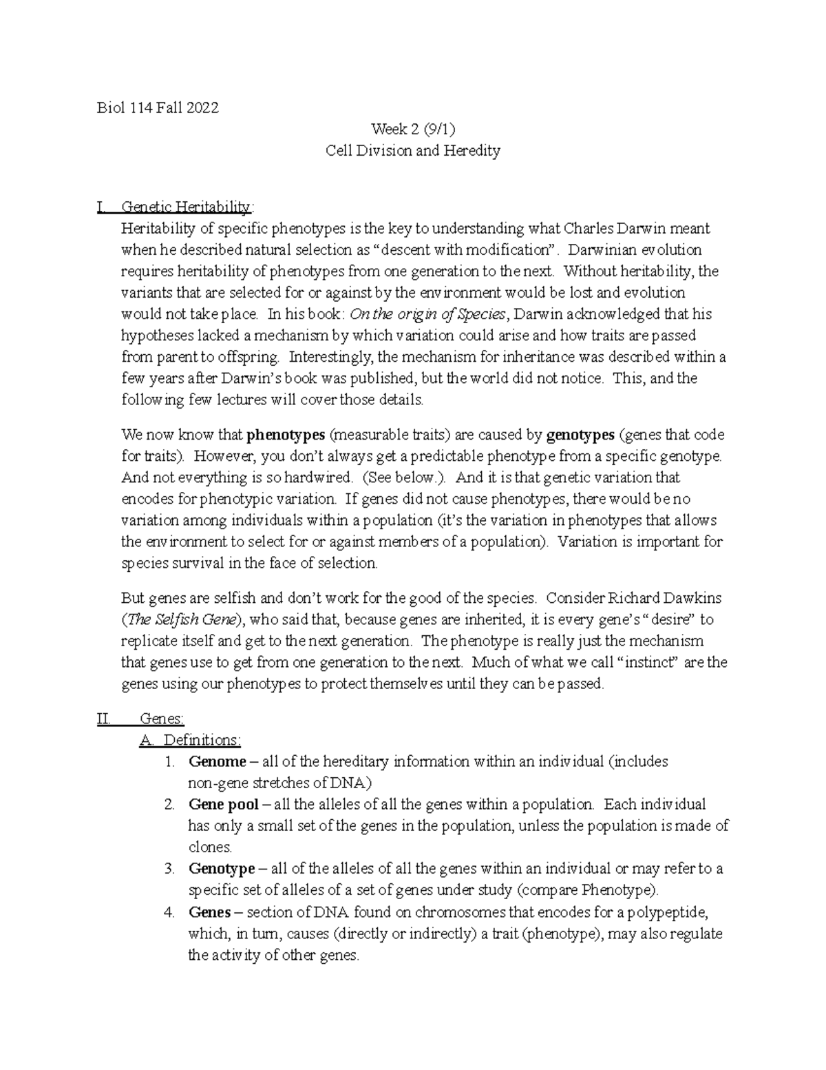41 Armstrong Unit 1 Biol 114 Fall 2022 Week 2 (9/1) Cell Division
