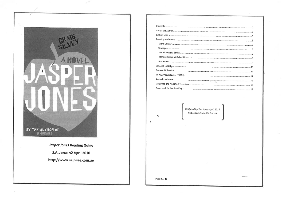 Jasper jones study guide - Synopsis 3 About the Author 3 Edition Used 3 ...