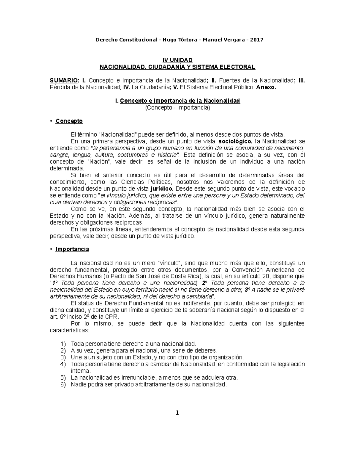 Nacionalidad Y Ciudadan A Vergara Iv Unidad Nacionalidad