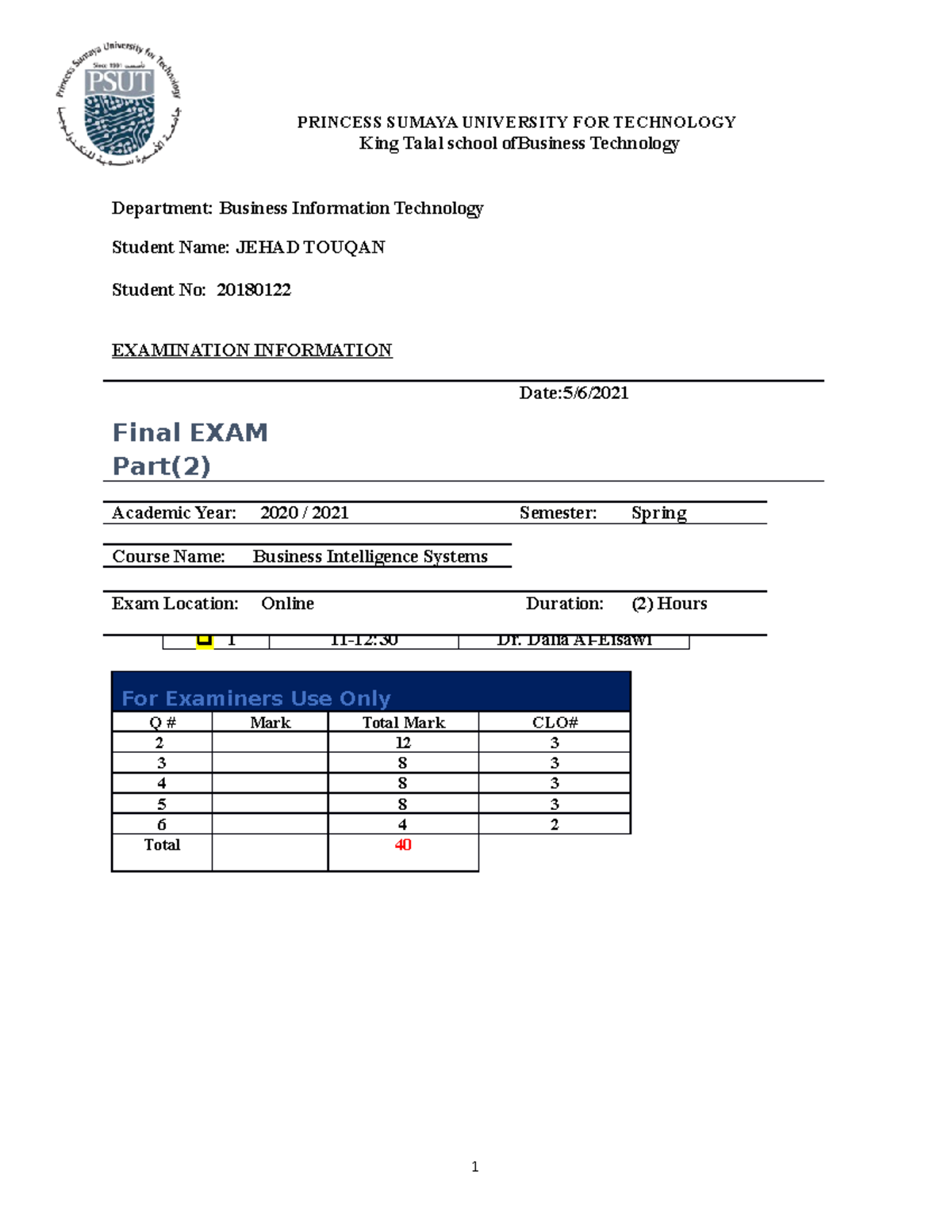 Jehad Final BI Essay - Business Management - Studocu