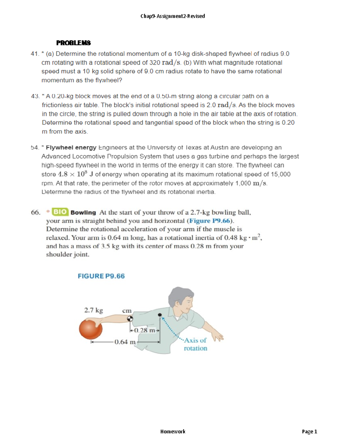 assignment 9. chapter homework