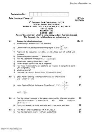 BPUT 4th Semester Computer Science Engineering Syllabus - BI JU PA TN A ...