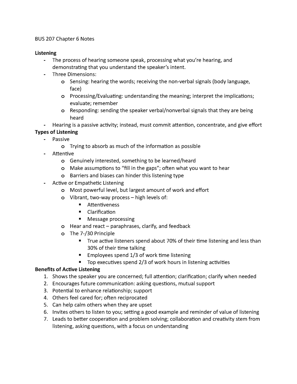 BUS 207 Chapter 6 Notes - Kristen Wilson - BUS 207 Chapter 6 Notes ...
