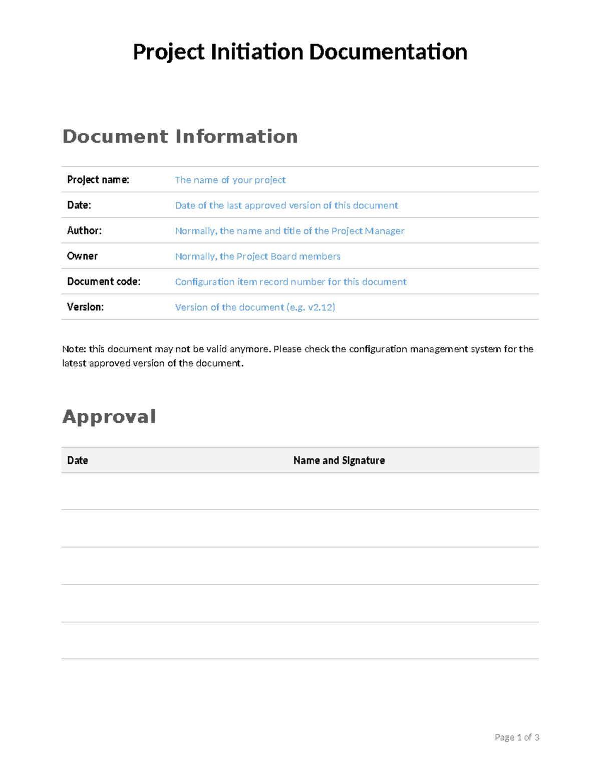 A20 project initiation documentation v101 - Project Initiation ...