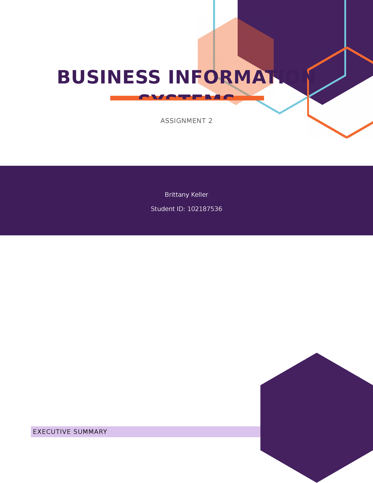 rmit business information systems assignment 2